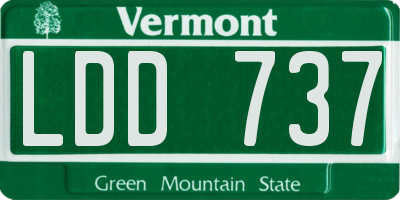 VT license plate LDD737