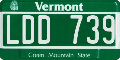 VT license plate LDD739