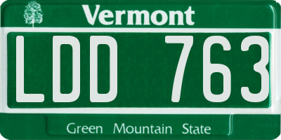 VT license plate LDD763