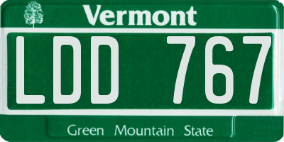 VT license plate LDD767