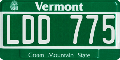 VT license plate LDD775