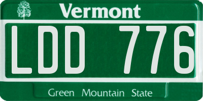 VT license plate LDD776