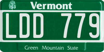 VT license plate LDD779