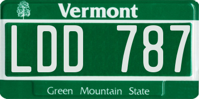 VT license plate LDD787