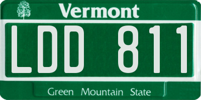 VT license plate LDD811