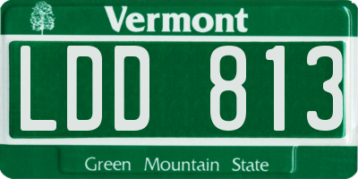 VT license plate LDD813