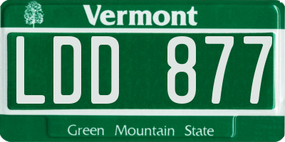 VT license plate LDD877