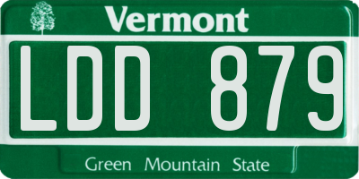 VT license plate LDD879
