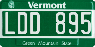 VT license plate LDD895