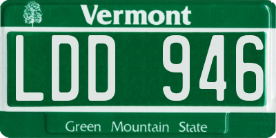 VT license plate LDD946