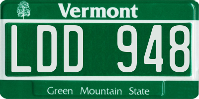 VT license plate LDD948