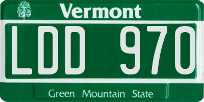 VT license plate LDD970