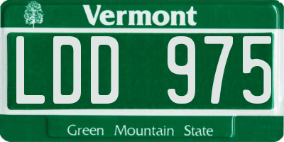VT license plate LDD975