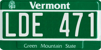 VT license plate LDE471