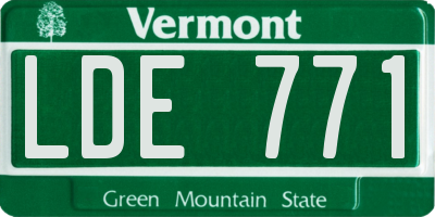 VT license plate LDE771