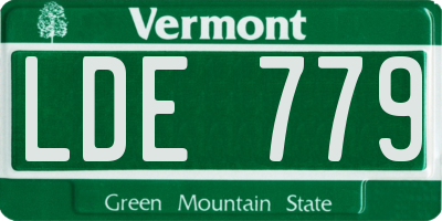 VT license plate LDE779