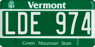 VT license plate LDE974