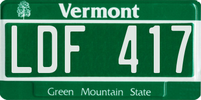 VT license plate LDF417