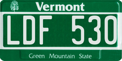 VT license plate LDF530