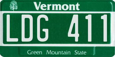 VT license plate LDG411
