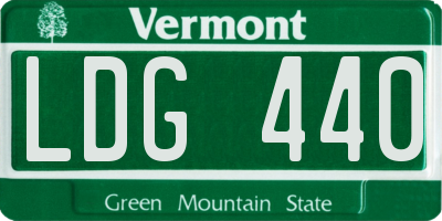VT license plate LDG440