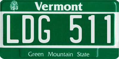 VT license plate LDG511