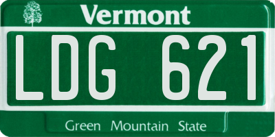VT license plate LDG621