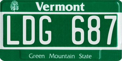 VT license plate LDG687