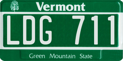 VT license plate LDG711