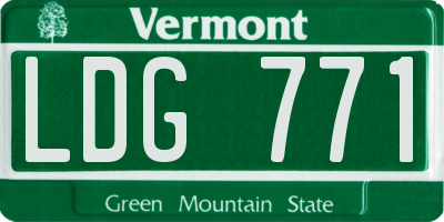 VT license plate LDG771