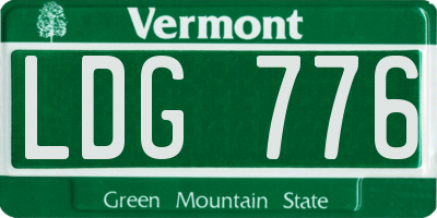 VT license plate LDG776
