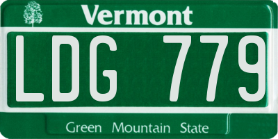 VT license plate LDG779