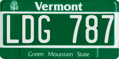 VT license plate LDG787
