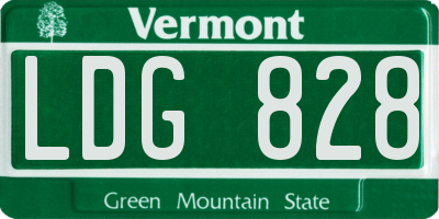 VT license plate LDG828