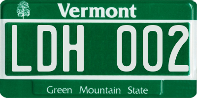 VT license plate LDH002