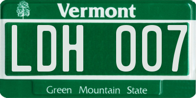 VT license plate LDH007