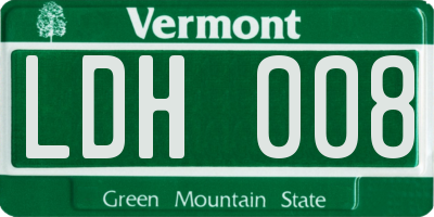 VT license plate LDH008