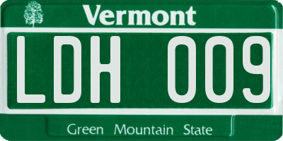 VT license plate LDH009