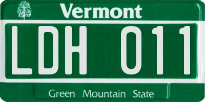 VT license plate LDH011