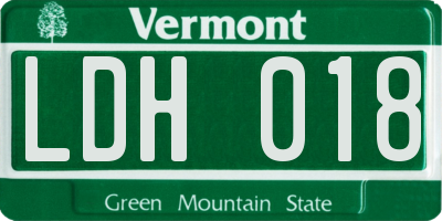 VT license plate LDH018