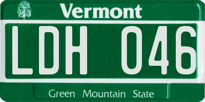 VT license plate LDH046