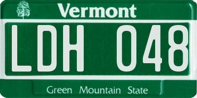 VT license plate LDH048