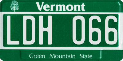 VT license plate LDH066