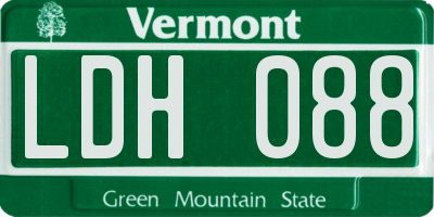 VT license plate LDH088