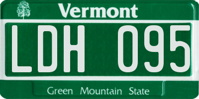 VT license plate LDH095