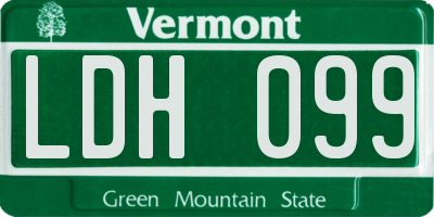 VT license plate LDH099