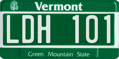 VT license plate LDH101