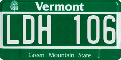 VT license plate LDH106