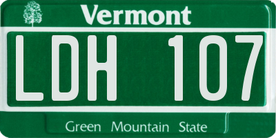 VT license plate LDH107