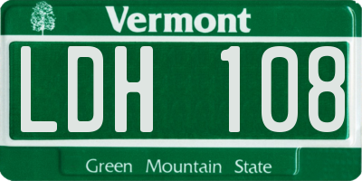 VT license plate LDH108